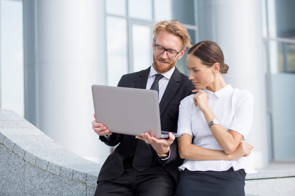Business people with laptop
